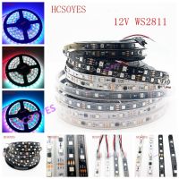 【☊HOT☊】 na07037036036666 Ws2811 Dc12v พิกเซลอัจฉริยะ1M/5M 30/60Leds /M 5050 Smd Rgb Ws2811ic แถบไฟ Led สีดำ/ขาว