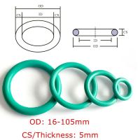 CS 5mm OD16-100mm Green FKM Fluorine Rubber O Ring O-Ring Oil Sealing Gasket