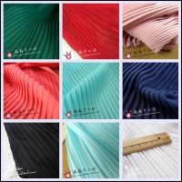 ◇♚ 1psc multi-color Pleated Chiffon fabric pleated fabric solid color for organ dress skirt crushed (pleated 0.5m)