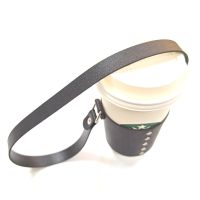 Cup Beverage With Drink Tea For Drinks Carrier Holder Coffee Sleeves Leather