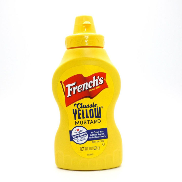 frenchs-classic-yellow-mustard-226g-มัสตาร์ดครีมเฟรนช์-ปราศจากวัตถุสังเคราะห์เจือปน