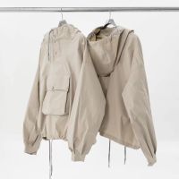 High Version 23ss MM6 Margiela Stand Collar Pullover Big Hat Loose Coat Jacket Jacket Deck Suit for Men and Women