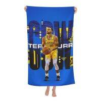 Curry Unisex ผ้าขนหนูไมโครไฟเบอร์เสื้อคลุมอาบน้ำผ้าเช็ตตัวผ้าขนหนูชายหาดพิมพ์ลายแฟชั่น130*80ซม. (52 * 32in)