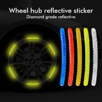 【CC】 Car Rims Reflective Stripes Tape Drip Glue Florescent Adhesive Hub Stickers for Motorcycle