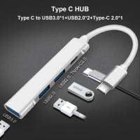 Type-C ฮับ USB 3.0 2.0 4พอร์ตเครื่องแยกอเนกประสงค์อะแดปเตอร์ OTG สำหรับโทรศัพท์คอมพิวเตอร์