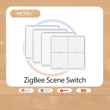 MOES Tuya ZigBee Wireless 12 Scene Smart Switch Push Button APP