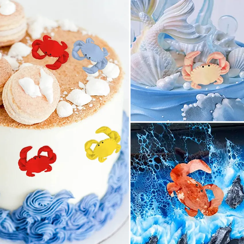 Sea Animal Cake Toppers Swimming Boy Crab Starfish whalebaby Cake  Decorations Undersea Theme Birthday Boy Baby Shower Party - AliExpress