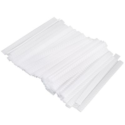 100 pcs Make Up Brush Pen Netting Cover Mesh Sheath Protectors Guards Protective cover Sheath Net (White)