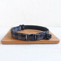 10pcslot MUTTCO retail with black high quality metal buckle collar for cat THE BLACK PLAID design cat collar 2 sizes UCC075H