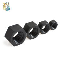 50 ชิ้น DIN934 M2 M2.5 M3 M4 M5 M6 M8 สีดำไนลอน Hex Nut หกเหลี่ยมถั่วพลาสติก-cijiha