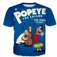 Popeye  t shirt men/women 3D printed t-shirts casual Harajuku style tshirt streetwear tops dropshipping