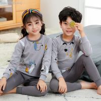 ✸ n4rn Novo algodão crianças pijamas conjuntos de inverno do bebê meninas meninos roupas dos desenhos animados sleepwear manga longa tops calças conjunto