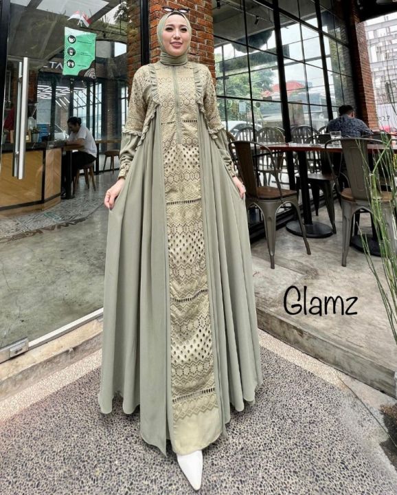 [ COD ] DISTRIBUTOR GAMIS ANISA KATUN BORDIR BOLONG+CERUTI LAPIS FURING