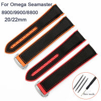 20มม. 22มม. ผ้าใบไนลอนสายนาฬิกาเข็มขัดสายนาฬิกาเข้ากันได้สำหรับ Ome Ga Seamaster ดาวเคราะห์มหาสมุทร8900 9900 8800สร้อยข้อมือนาฬิกา