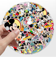 ?พร้อมส่ง?New Disney Mickey mouse pooh donald duck มิกกี้ 50 แผ่น พีวีซี กันน้ำ สติ๊กเกอร์ USA CARTOON