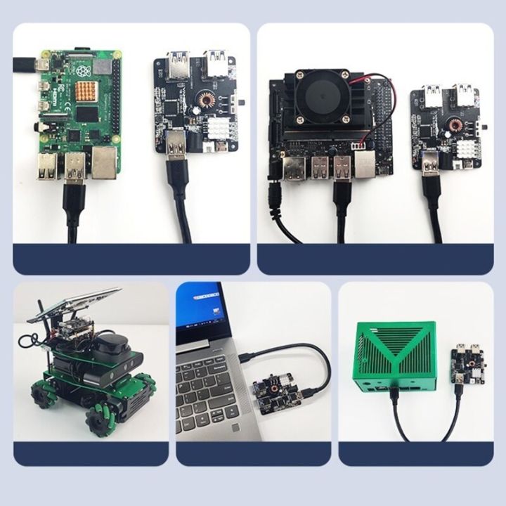 4-ports-usb-3-0-hub-expansion-board-for-robot-car-docking-station-5gb-splitter-for-jetson-nano-raspberry-pi-4b-ros-robot