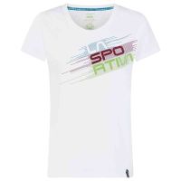 LA SPORTIVA STRIPE EVO T-SHIRT WOMEN - WHITE/TOPAZ