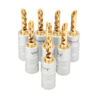 24K Gold Plated viborg Audio BFA Banana Plug Connector 14pieces per lot