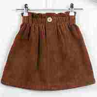 ‘；’ Girls Corduroy Half Skirt New Elastic Waist A-Line Kid’S Versatile Foreign Style Short Clothing