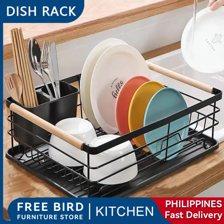 Free-Bird 【 Ready Stock】1/2-Tier Multipurpose Dish Rack Drainer Drain ...