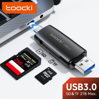 Toocki Card Reader USBC &amp; USB3.0เป็น SD Micro SD TF อะแดปเตอร์การ์ดหน่วยความจำสำหรับ Linux PC อุปกรณ์เสริมแล็ปท็อป Tfsd Card Reader