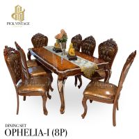 OPHELIA-I DINING SET (8P-200cm) ชุดโต๊ะอาหารหลุยส์ 8ที่นั่ง  200ซม. รุ่น โอฟิเลีย-1