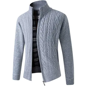 Men's warm cashmere on sale wool zipper sweaters