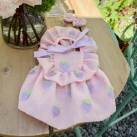 Flower Chiffon Ruffle Flower Dress Dog Clothes Kawaii Sweet Small Dogs Clothing Cat Summer Thin Korean Fashion Party Pet Items Dresses