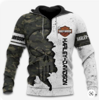 XZX180305   Harley-Davidson Unisex Polyester Hoodie 3D All Over Prints 14