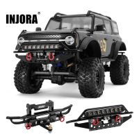 INJORA CNC Aluminum Front Rear Bumper for 1/18 RC Crawler TRX4M Bronco Upgrade (4M-43)