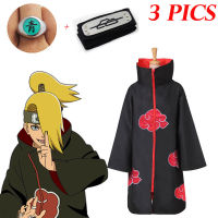 Akatsuki Uchiha Tobi Obito Akatsuki Cosplay Costume Cloak Mask Halloween Man Woman Cosplay Costume Headband Accessories 3 PICS