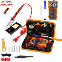 New2021 Soldering Iron with Digital Multimeter Kit Adjustable Temperature Auto Ranging ACDC Tester Multimetro Welding Tool Kits