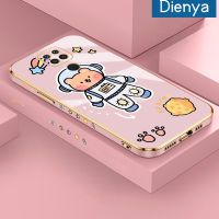 เคส Dienya สำหรับ Xiaomi MI Redmi Note 9 Note 4 Note 4X Note 5 Pro Note 6 Pro Redmi เคส10X การ์ตูนพื้นที่หมีใหม่พื้นผิวชายแดนตารางกรอบเคสนิ่มซิลิกาเจลกันกระแทกเคสมือถือรวมทั้งหมดเลนส์กล้องถ่ายรูปฝาครอบป้องกัน