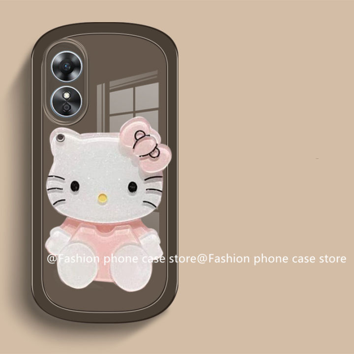 phone-case-เคส-oppo-a78-4g-nfc-พร้อม-hellokitty-ป้องกันเลนส์กระจกแต่งหน้าฝาครอบอ่อนเคสโทรศัพท์-oppoa78-2023