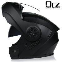 {bee car products} ORZ 161โมดูลาร์หมวกกันน็อคพับได้ Motocicleta Casco บังแดดคู่แข่ง S M L XL ขนาด DOT Abs 1.3Kg