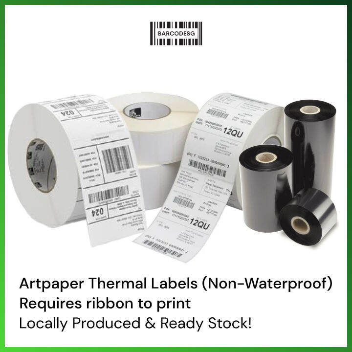 Thermal Label Sticker Rolls for Thermal Printers SG Stock Artpaper