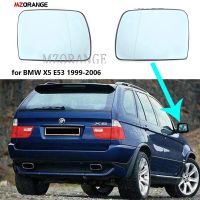 กระจกมองข้างประตูสีฟ้าอุ่นสำหรับ BMW X5 E53 1999-2006 3.0I 4.4I ด้านขวาซ้ายรถยนต์-อุปกรณ์ตกแต่งกล้องหลังรถ