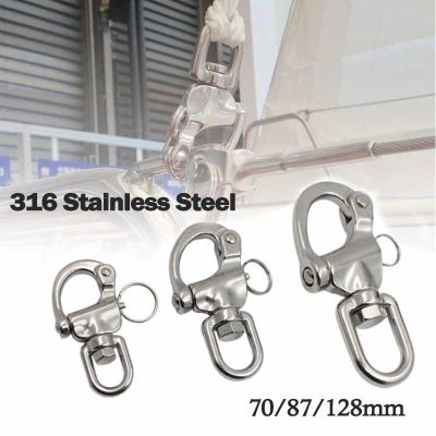 Marine 316 Stainless Steel Swivel Shackle Quick Release Boat Anchor Chain Eye Shackle Swivel Snap Hook For Marine Architectural Accessories