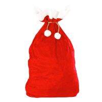 1pcs 70x50cm New Christmas Large Size Fleece Fabric Drawstring Christmas Gift Bags Classic Red and White Christmas Bags Decor