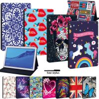 Tablet Case PU Leather Stand for Huawei MediaPad T3 8.0"/MediaPad T3 10 9.6"/MediaPad T5 10 10.1"  Smart Tablet Folio Cover Pipe Fittings Accessories