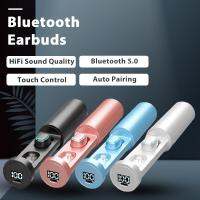 TWS-202 TWS Wireless Earphones Bluetooth 5.0 9D Display Waterproof Earbuds Handsfree Headset Sports Headphones With Microphone