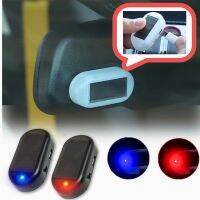 【CW】☃  2Pcs Car Fake Security Powered Simulated Alarm Warning Anti-Theft Caution Lamp Flashing Imitation