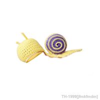 ✴♞┅ jfmkfmdm Fato de fotografia caracol selvagem para bebé recém-nascido roupa lã malha macia e adorável crochet unidirecional bebé um ano