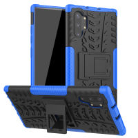 เคส Samsung Note10 Plus กรณีนาฬิกาพีซีสุดหรู + TPU Stand Armor กรณีกันกระแทก