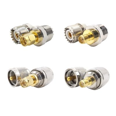 4 pcs Kit RF Adapter Coaxial Connector SMA to UHF PL259 SO239 Mount Connector WIFI Antenna Plug For Test Ham Radio Electrical Connectors