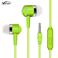 Universal 3.5mm Plug Wired In-ear Earbuds Portable Wire Control Mobile Phone Gaming Headset With Microphone