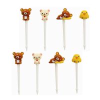 ไม้จิ้มอาหาร ริรัคคุมะ 8 ชิ้น Bandai จากญี่ปุ่น ไม้จิ้ม Rirakkuma ตกแต่งอาหาร