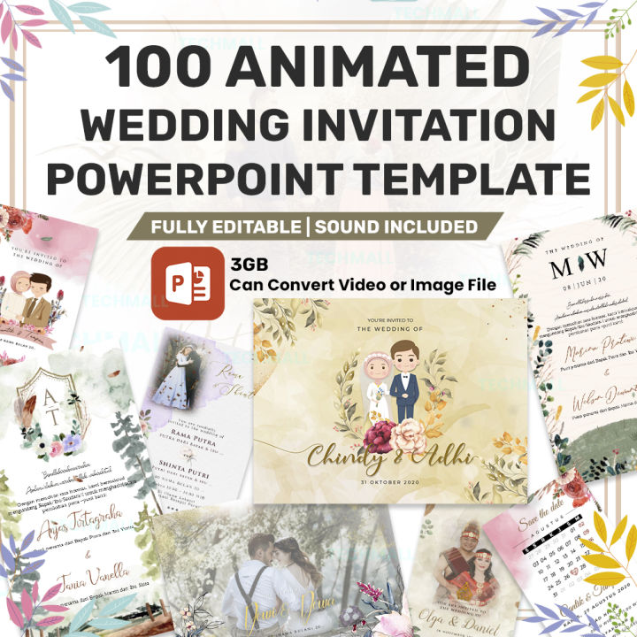 Animated Wedding Invitation PowerPoint Video Template 2022 | Lazada