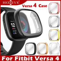 เคสกันรอยหน้าปัดนาฬิกา for Fitbit Versa 4 นาฬิกาอัฉริยะ ฟิล์มป้องกันหน้าจอ Versa4 Smart Band Screen Protective Case