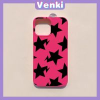 SDGERGEGE VENKI - เคสไอโฟน11 เคส iPhone Case Soft TPU Glossy Pink Candy Case Black Star ป้องกันกล้องกันกระแทกสำหรับ iPhone 14 13 12 11 Pro Max 7 8 Plus X XR